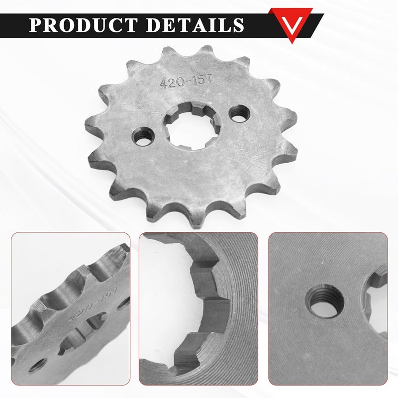 PRO BAT 420 15T 17mm Front Engine Sprocket 125cc 140cc 150cc 160cc TaoTao Loncin Lifan Zongshen Roketa Coolster Sunl Chinese ATV Quad Dirt Pit Mini Bike Go Kart - Image 5